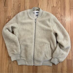 Old Navy Cream Sherpa Jacket Size S